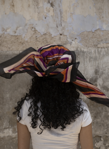 Silk Head/ Face Mask Scarf - Recycled Material