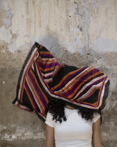 Silk Head/ Face Mask Scarf - Recycled Material