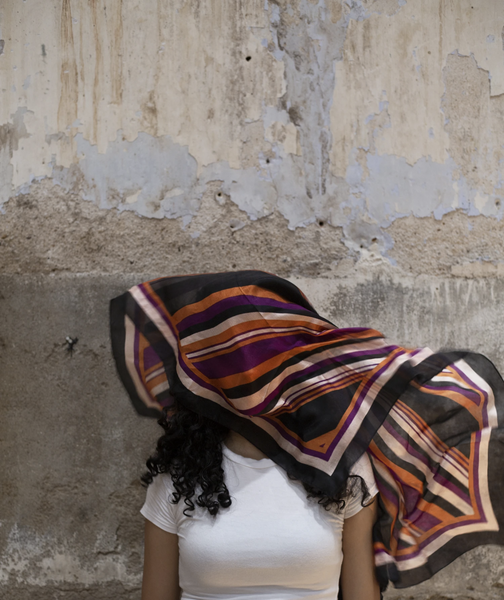 Silk Head/ Face Mask Scarf - Recycled Material