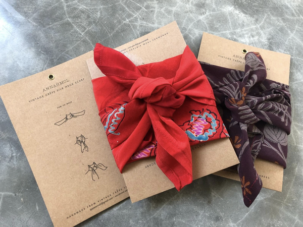 Silk Head/ Face Mask Scarf - Recycled Material