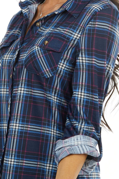 Plaid Shirt with Pockets